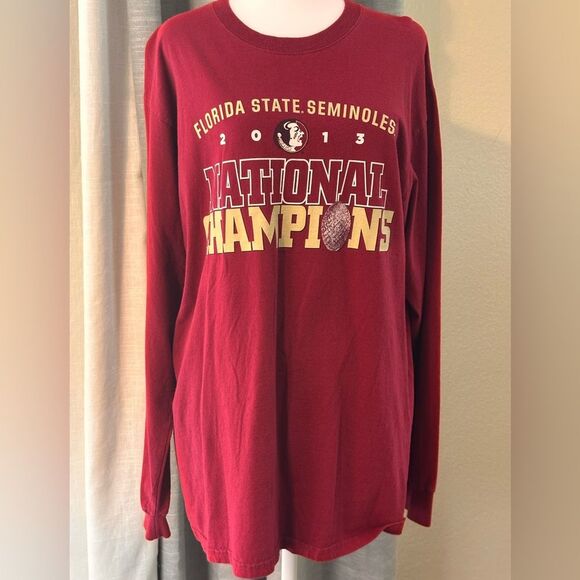 Florida State Seminoles 2013 National Championship Long Sleeve T-Shirt (garnet) - Picture 1 of 4